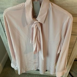 H&M Blush Silk Blouse